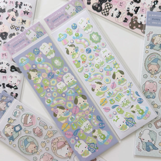 Bring your journal pages to life with our sticker sheets featuring original illustrations and characters! Thoughtfully designed for journals, planners, and creative minds, each sheet is filled with unique, hand-drawn elements to help you express your thoughts and decorate your pages with personality. Perfect for daily journaling, mood tracking, scrapbooking, or enhancing your planner spreads, these stickers add a touch of magic to every moment you document.