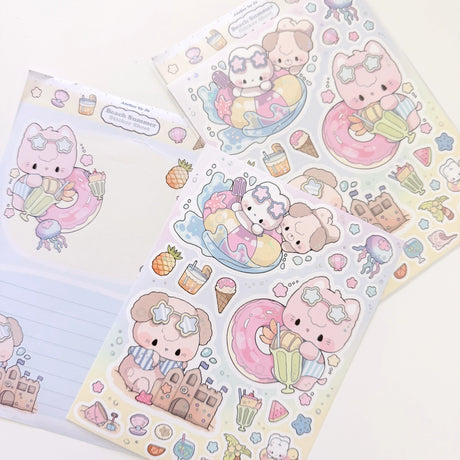 Atelier by Jo Large Sticker Sheet - Summer Beachtime

Introducing larger stickers to be the center of focus in your journal spreads! These detailed, illustrated stickers will add a cozy flair to any journal.