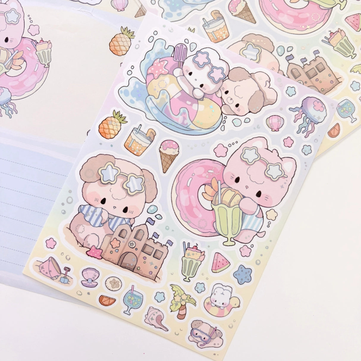 Atelier by Jo Large Sticker Sheet - Summer Beachtime

Introducing larger stickers to be the center of focus in your journal spreads! These detailed, illustrated stickers will add a cozy flair to any journal.