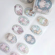 New sticker rolls designs have arrived! Choose between a sweet strawberry and cream unicorn design and a character portrait style or get both!

Product details:

45mm x 5m (the pattern is repeated about 15 times on one roll)
Clear Matte with Foil