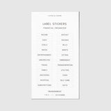 Cloth & Paper - Clear Label Stickers | Financial