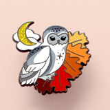 Pin de esmalte de búho otoñal: colección Autumn Fall 