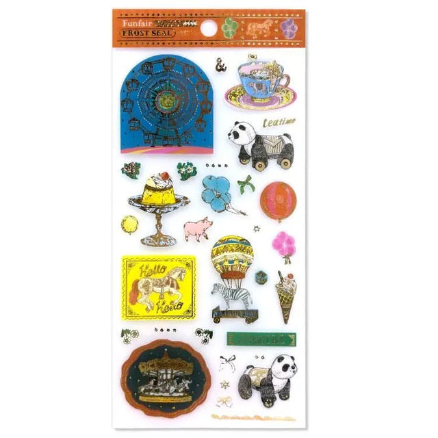 Aya Inoue - Fun Fair Sticker Sheet

Escape everyday life and enjoy a dreamlike moment in a place off the map! Made from PET material, it has a matte texture and beautiful transparency, with gold leaf applied and sprinkled with fun motifs such as Ferris wheels and animal rides.


&nbsp;Size: 90×195mm
Material: Pet/ Gold Leaf