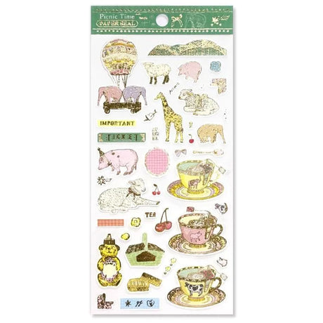 Aya Inoue - Picnic Time Sticker Sheet

Enjoy a fun time with the adorable animals drawn by Aya Inoue. Enjoy a picnic with the animals! The textured material is decorated with fine, beautiful brush lines sparkling with gold leaf.


&nbsp;Size: 90×195mm
Material: Cotton Washi/ Gold Leaf