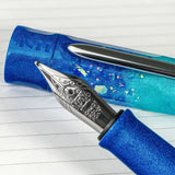 BENU Talisman Fountain Pen - Peacock Ore

Peacock Ore, with its spectacular iridescent tarnish effect, is one of nature’s most colorful minerals. Those who believe in the healing powers of crystals call it the “stone of happiness”. Believed to head us in positive directions and help channel happiness onto others, crystal enthusiasts claim this to be a truly uplifting stone.&nbsp;

Drawing inspiration from certain tales of yore, we set out to convey these stories not only in the color and style of each pen, 