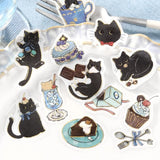 BGM - Welcome Meow! Series Café Kuroneko Sticker Flakes

The popular masking tape series "Cafe Kuroneko" has now become stickers!

Not only black cats, but also high-cats, carapaces, and white-cats have joined
the group. Each cat gathers here as a café with its own unique personality.
"Welcome, meow!"

Contents: 15 designs x 3 sheets
Material: Japanese paper