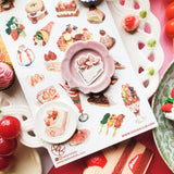 STICKII - Berry Bliss Sticker Sheet

🍰🧁 Enjoy a berry blissful feast with @kailenefalls' strawberry dessert spread! This mouthwatering collection is stacked high with fluffy cakes, delish parfaits, syrupy pancakes, and pastries that look almost too pretty to eat (almost!). Go ahead, indulge your sweet tooth and sprinkle some strawberry joy wherever you stick them! Art by: @kailenefalls

Top Coating: None
Adhesive Layer: Paper
Backing Layer: Paper
6.69" x 3.54".
Weight - 0.03lbs.
1 sheet included &nbsp;
