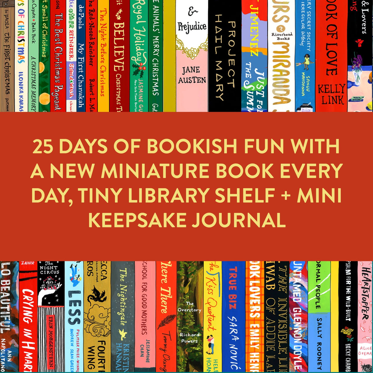 An irresistible advent calendar for booklovers based on Jane Mount’s beloved Bibliophile books and artwork.Each tiny book will delight you—filled with a question for the day or trivia made for booklovers, all accompanied by irresistible illustrations. The little library provided inside offers the perfect place to shelve the mini treasures once you have enjoyed each book’s splendor!

The Bibliophile’s Advent Calendar for Booklovers includes:&nbsp;

24 miniature books of prompts, trivia, and illustrations
A m