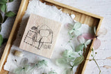 Size: 4cm x 4.5cm

The stamps are made of industrial high grade red rubber with the finest details. As all stamps are assembled, cut, sanded by hand, size and shape may vary slightly. Wood material will differ depending on what the forest elves bring!

Stamps might be slightly stained because of quality tests during the process, but it will not affect your stamping color.&nbsp;