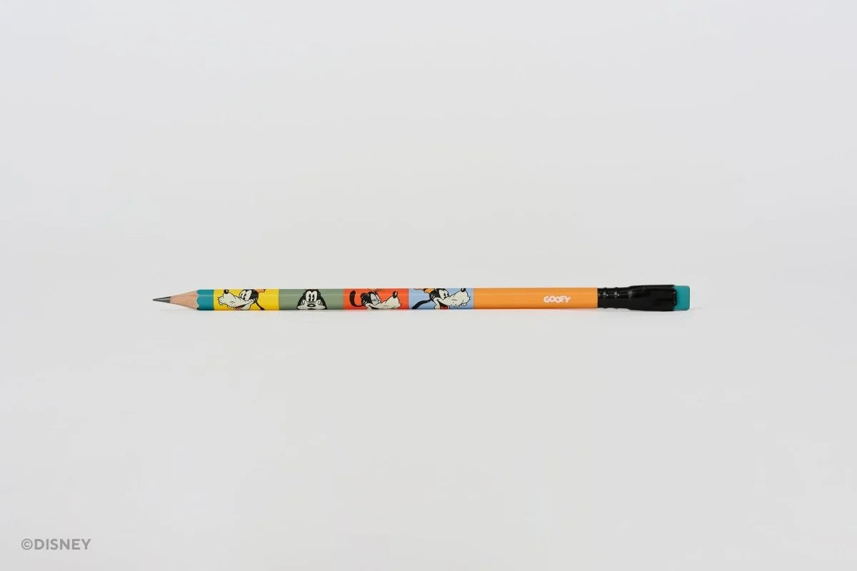 This set of 12 Blackwing pencils includes designs featuring Mickey Mouse, Minnie Mouse, Donald Duck, Daisy Duck, Goofy, and Pluto. Each pencil contains our Soft graphite core.