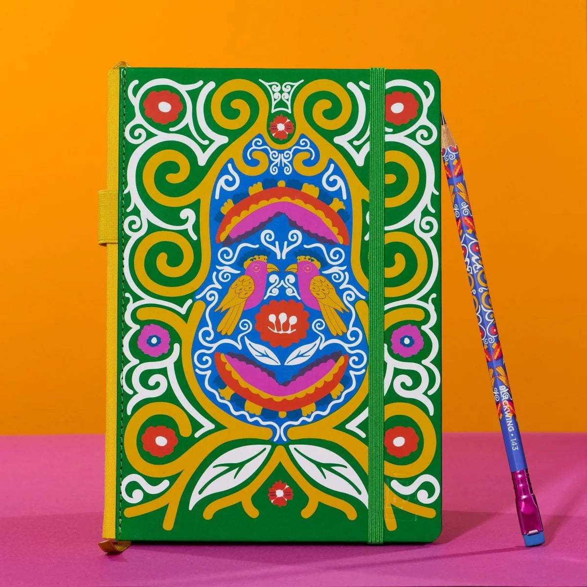 Volume 143 is our tribute to Frida Kahlo. The model number 143 is a nod to the 143 paintings commonly attributed to her over the course of her life.

This limited-edition Volume 143 Notebook features a cover design inspired by Frida's iconic imagery. Each limited-edition A5 (148 x 210 mm) medium notebook includes 160 pages of 100 GSM Blank paper, and a Vol. 143 pencil loaded in the pencil holster.

Limited-edition A5 medium notebook (148 x 210 mm)
160 pages of Blank paper
Includes Vol. 143 pencil