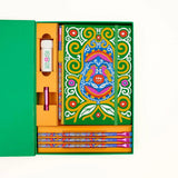 Volume 143 is our tribute to Frida Kahlo. The model number 143 is a nod to the 143 paintings commonly attributed to her over the course of her life.

The limited-edition Volume 143 Frida Kahlo Notebook Essentials Set includes a Vol. 143 Frida Kahlo Notebook, 4 x Vol. 143 Pencils, Vol. 143 One-Step Sharpener, and a Vol. 143 Point Guard, all inside a Frida Kahlo-inspired gift box.

Contains:

1 x Vol. 143 Frida Kahlo Notebook
4 x Vol. 143 Pencils with Soft Graphite
1 x Vol. 143 One-Step Sharpener
1 x Vol. 143
