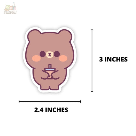 Boba Bear Waterproof Vinyl Sticker