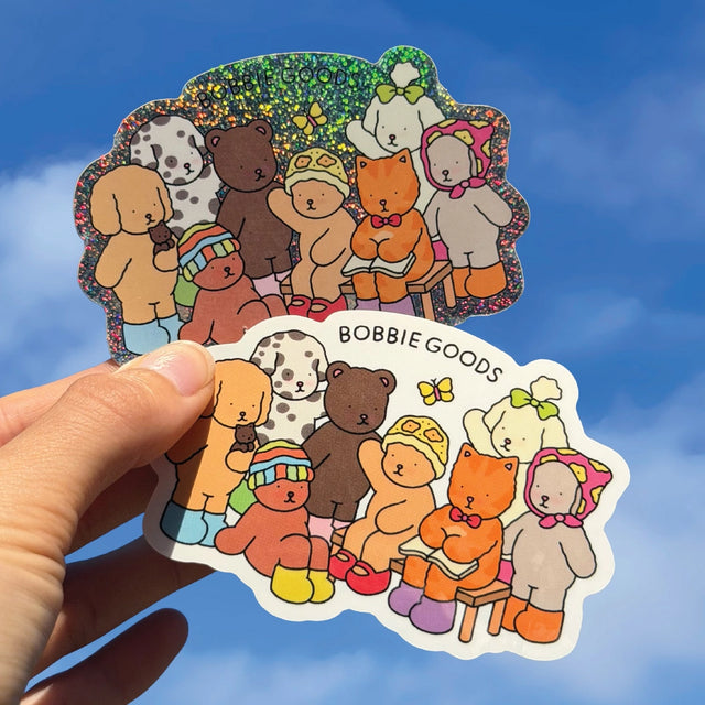 Bobbie Goods Glitter Vinyl Sticker - Bobbie Goods Family

1 vinyl sticker
Weatherproof
Gloss finish
Approximately 3.5" x 2.5"