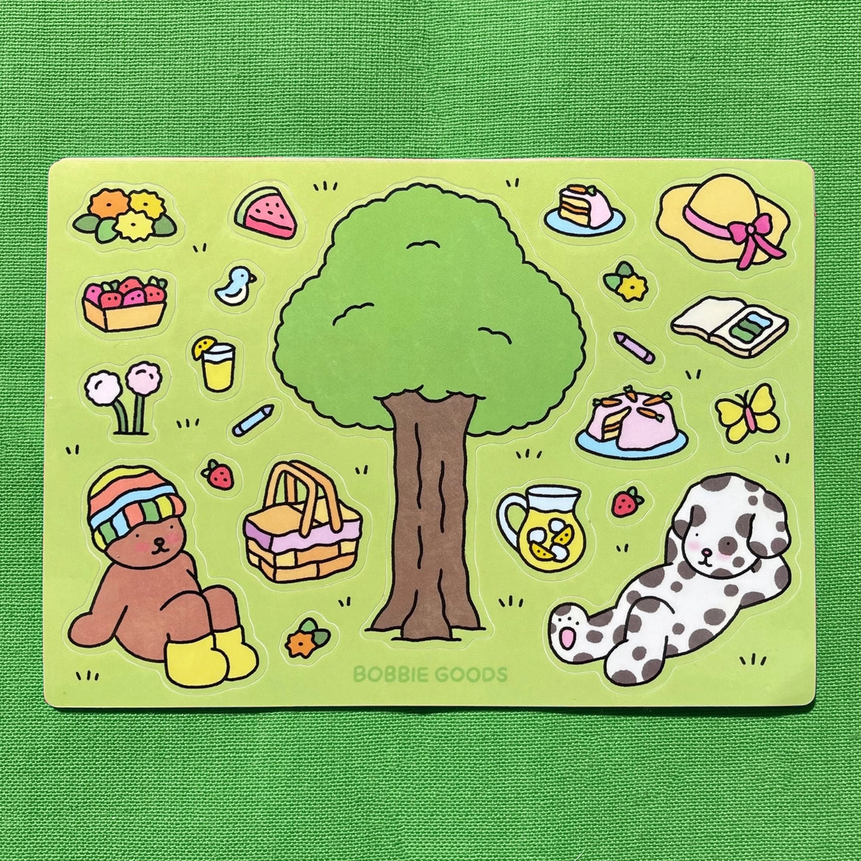 Bobbie Goods Sticker Sheet - Picnic

22 stickers total
Sheet is 5" x 7"
Glossy finish