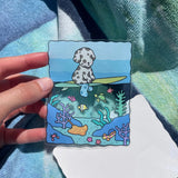 Bobbie Goods Vinyl Sticker - Underwater

Blue water in the middle is see-through!
Weatherproof
Gloss finish
3" x 3.7"