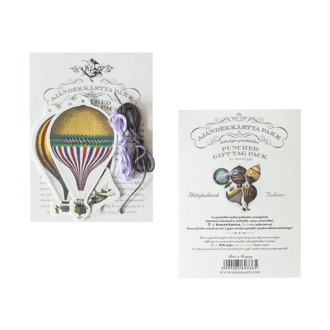 Bomo Art Budapest - Punched Gift Tag Pack Balloon
