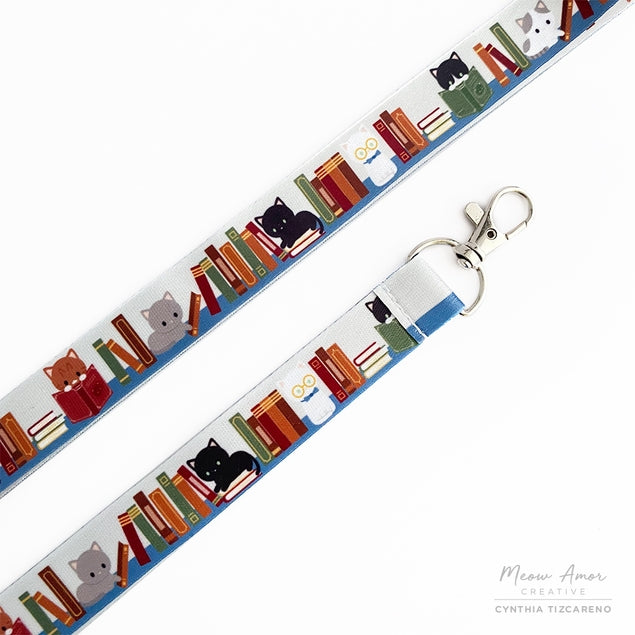 Meow Amor Creative - Book Cat Lanyard