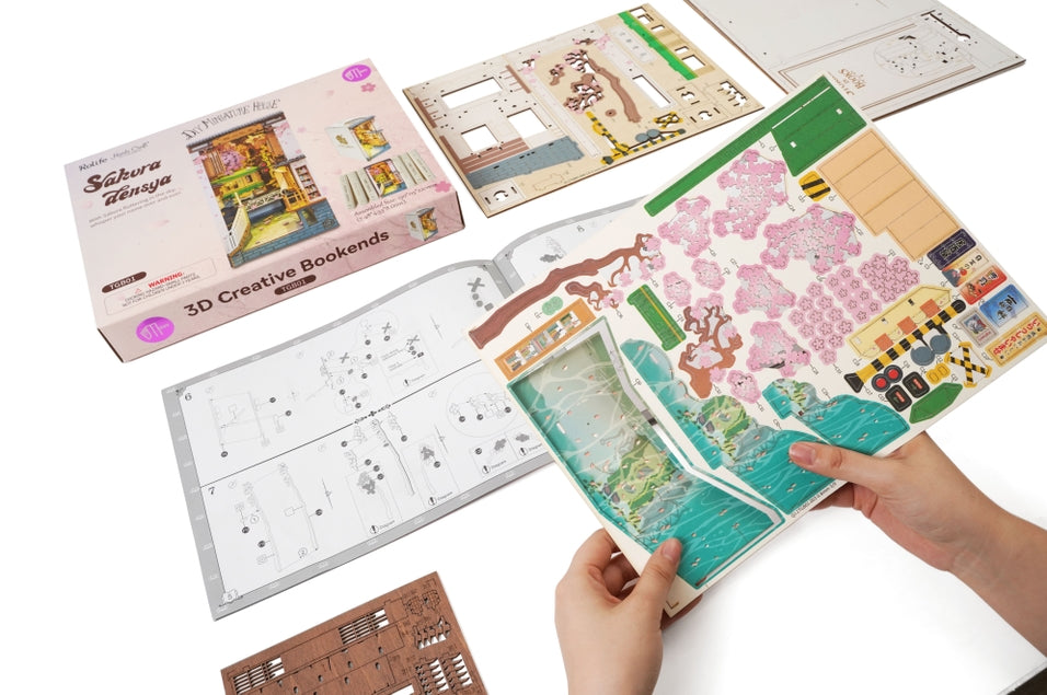 Kit de rincón de lectura Sakura Densya para hacer tú mismo una casa en miniatura