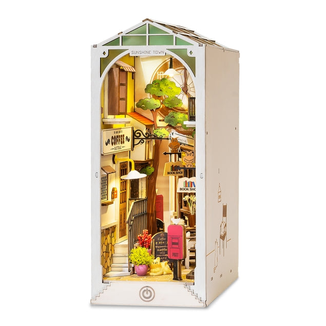 Kit de rincón de lectura Sunshine Town para hacer en casa en miniatura