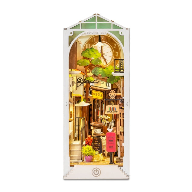 Kit de rincón de lectura Sunshine Town para hacer en casa en miniatura