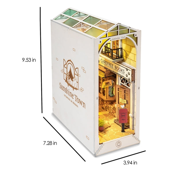 Kit de rincón de lectura Sunshine Town para hacer en casa en miniatura