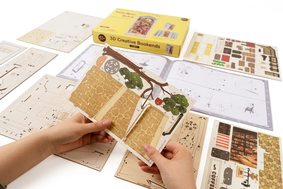 Kit de rincón de lectura Sunshine Town para hacer en casa en miniatura