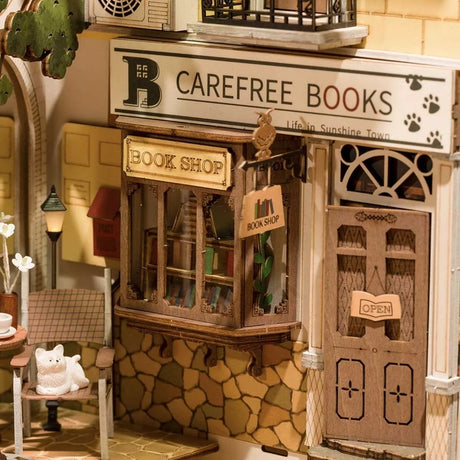 Kit de rincón de lectura Sunshine Town para hacer en casa en miniatura