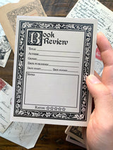 Bloc de notas con reseñas de libros