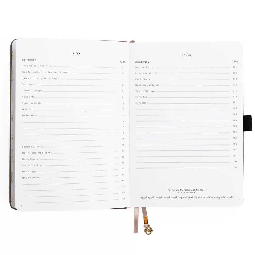 A love letter to book lovers, the Books of Beauty Reading Notebook is designed for cozy reading moments and thoughtful reflection.

Featuring a soft vegan leather cover in a dreamy seafoam hue, delicate gold-foil accents, and an elegant interior end page pattern, this notebook is as beautiful as it is functional—perfect for reading logs, book reviews, TBR lists, and journaling your favorite quotes.

A timeless addition to any stationery or bookish collection—ideal for readers, writers, and journal lovers.