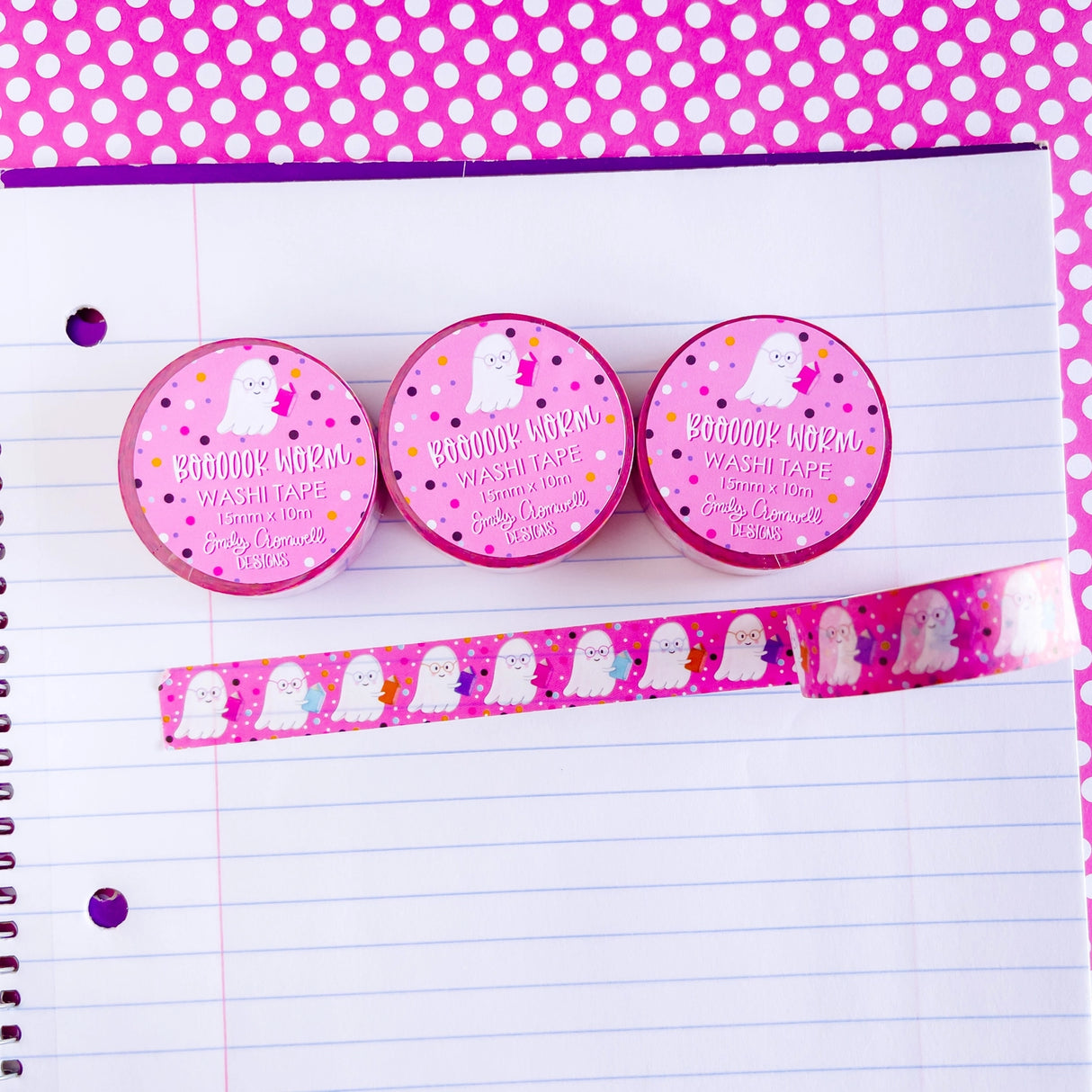 ✦ DETAILS ✦&nbsp;

Size: 15mm width x 10m length
Removable Washi Tape
Slightly Transparent
Features my hand drawn design as a repeat pattern