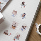 Illustrated adhesive paper tape inspired by vintage stamps.
Perfect for decorating your mail, journals, cards, gift tags, scrapbook projects, and more.
Perforated washi tape, 7 different designs on repeat.
