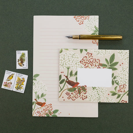 Letter Writing Set: 12 letter paper sheets + 6 envelopes
Printed full color on warm white paper