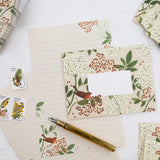Letter Writing Set: 12 letter paper sheets + 6 envelopes
Printed full color on warm white paper