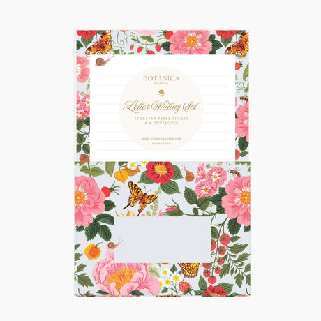 Letter Writing Set: 12 letter paper sheets + 6 envelopes
Printed full color on warm white paper