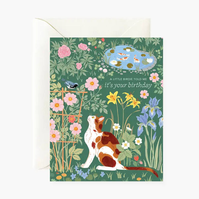 A lovely birthday card based on hand painted watercolor &amp; gouache artworks.

~ A2 (4¼" x 5½") folded-card
~ Warm white heavy card stock, matte
~ Full color&nbsp;
~ Blank interior
~ Paired with &nbsp;A2 envelope