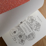 Botanica Paper Co. Linen Bound Undated Weekly Planner - Garden Floral
