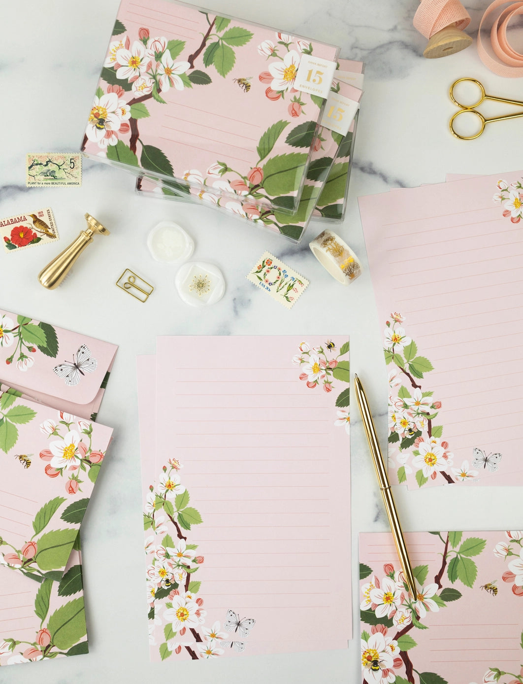 Botanica Paper Co. Writing Set - Apple Blossom