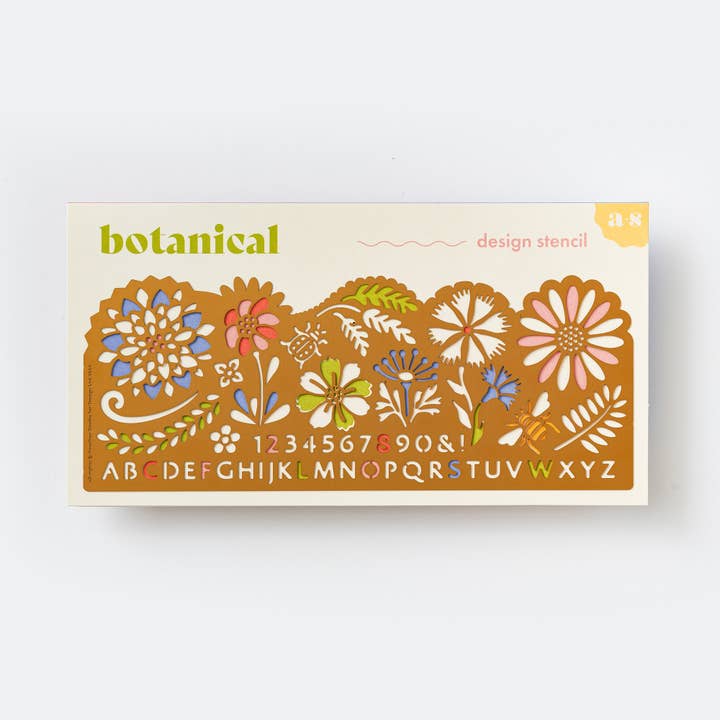 Botanical Metal Drawing Stencil For Drawing and Journaling
