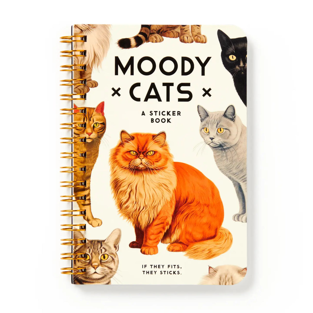 Brass Monkey Moody Cats Googly Sticker Book