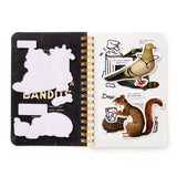 Dumpster chic meets unapologetic attitude in the Trash Bandits Sticker Book—a gloriously messy collection of oversized stickers featuring raccoons, possums, pigeons, and other urban icons with googly eyes and snarky commentary. Whether you're decorating your planner or marking your territory, these critters are here to add some trashy charm to your everyday life.

Inside, you’ll find 18 pages of trash animal stickers + 2 bonus pages of vintage-inspired puffy stickers, all packed with clever quips and chaoti
