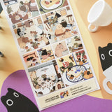 🐻🥞 Morning has never looked sweeter on @kieferngruen’s charming sheet, where fluffy little friends start the day with waffles, coffee, pancakes, and plenty of tiny homey moments. From bees buzzing toward breakfast treats to cozy critters reading the paper, sipping from favorite mugs, and gathering around the table, every scene feels like a soft little peek into their charming morning routines. Sweet, snug, and full of breakfast crumbs and happy company, this sheet is basically a cozy morning in sticker fo