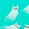 A spooky sticker indeed! Looks like the nine lives are up for this cat, and a slinky specter is all that remains. This 3" clear sticker is purrfect for adorning water bottles, laptops, and more. Drop one in an envelope along with a card as a little treat.