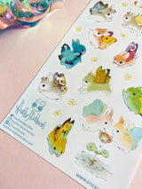 These colorful winged cuties are coming to steal your heart!

🐰🦋 Art by: @heathersketcheroos

One sticker sheet is included.
