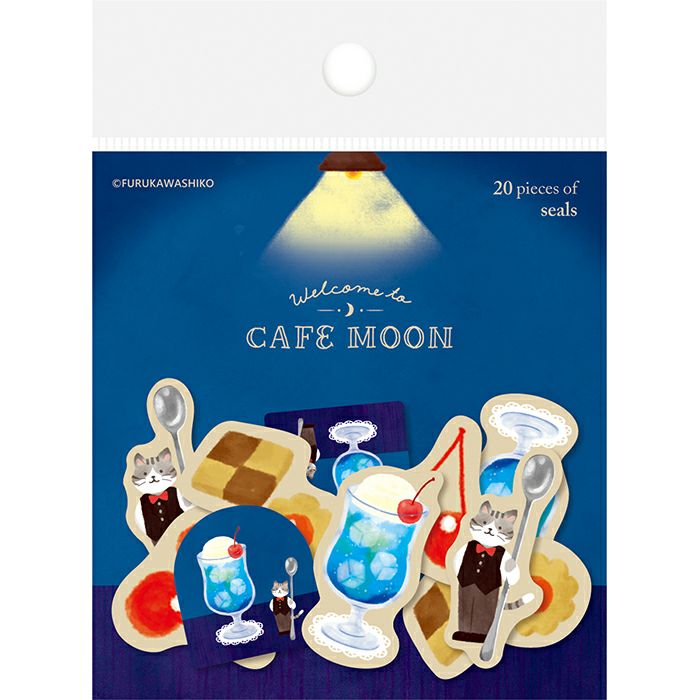 Pegatina de escamas de crema de café Moon Cream Soda 