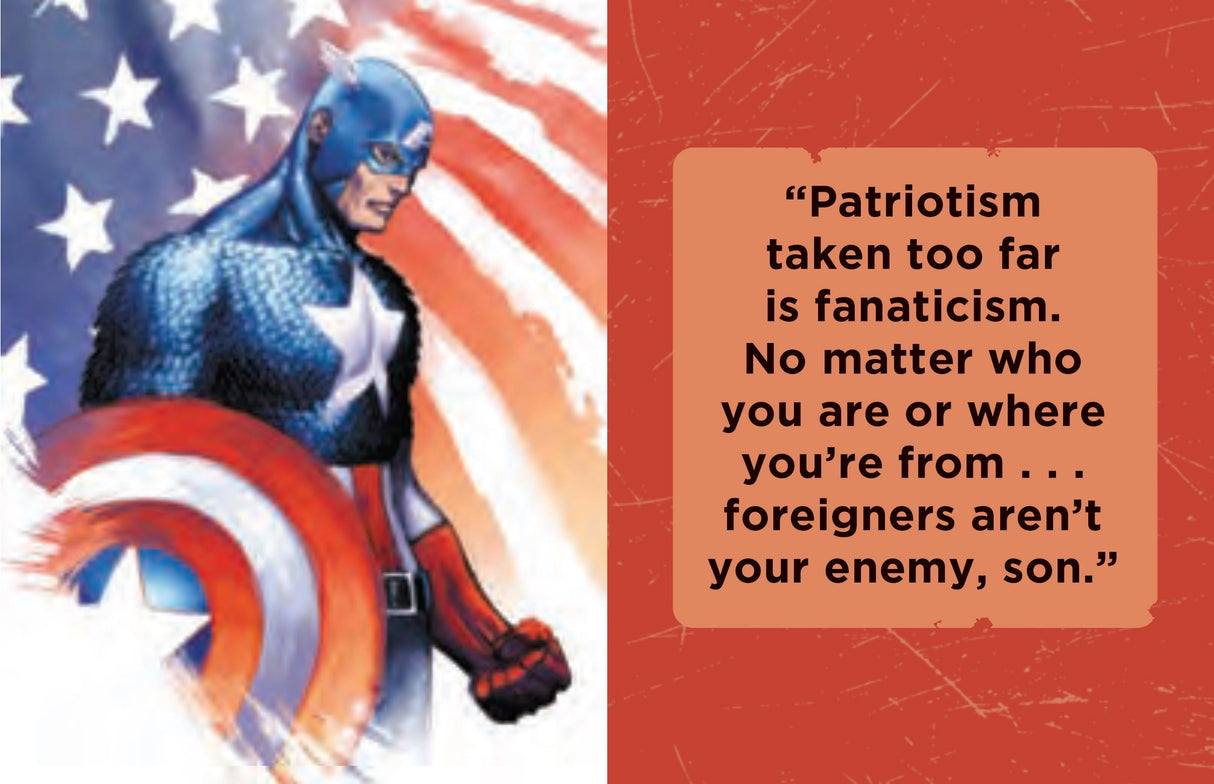 Captain America has been a pillar of truth, justice, and freedom since he made his very first comic appearance in 1941. Leading by example and always fighting for what is right, it’s no wonder how this Manhattan-born super solider became the inspirational legend he is today. Now, fans can carry the best pearls of wisdom from the first avenger with them in this comprehensive, pocket-sized collection! 

Take Captain America’s wisdom with you wherever you go: With its 1.34” x 1.73” size, this tiny book fits in