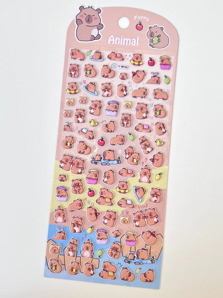 Capybara Leisure Spa Puffy Stickers