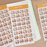 Cherry Rabbit Cat Emojis Sticker Sheet