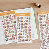 Cherry Rabbit Cat Emojis Sticker Sheet