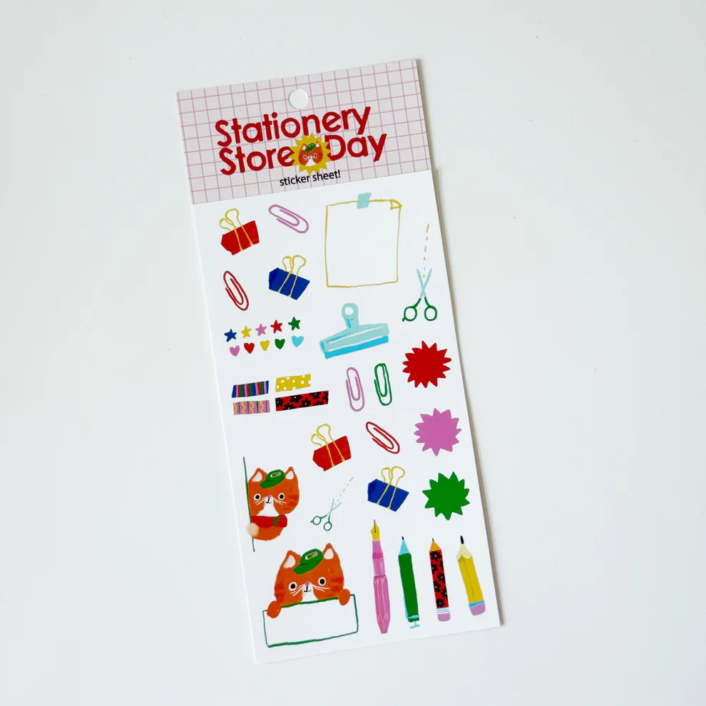 Stationery Store Day 2026

Vinyl sticker sheet with art by Karen Schipper.

25 individual stickers per sheet